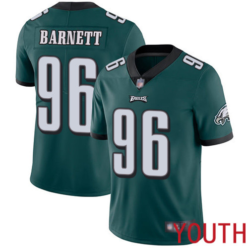 Youth Philadelphia Eagles #96 Derek Barnett Midnight Green Team Color Vapor Untouchable NFL Jersey Limited